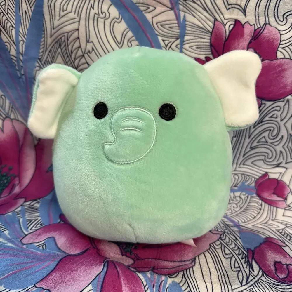 Squishmallows Collection Diego the Aqua‎ Elephant Stuffed Teal Plush 5